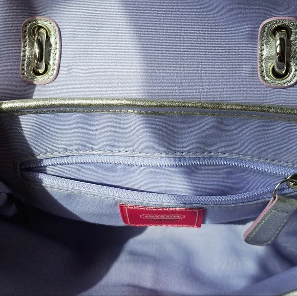 Sold- Vintage Coach Signature Lurex & Swarovski Crystal Top-Handle Bag / Purse - Picture 13 of 15